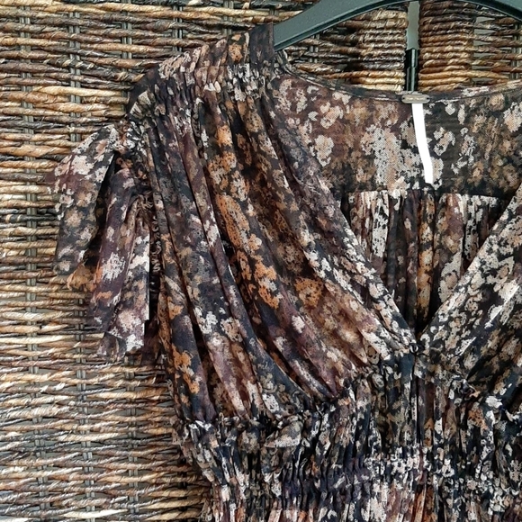 Free People Making Me Smile Sheer Babydoll Crop Top Whimsigoth Fairygrunge Small - Picture 1 of 8